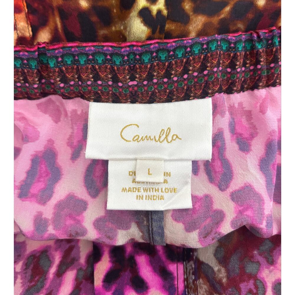 Camilla Surrealist Suspension Parachute Wide Leg Silk Pants Women’s Size L - Picture 9 of 13